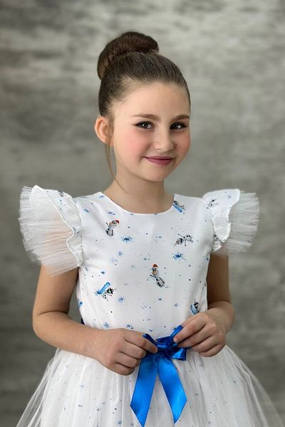 ABİYEKİDS Λευκό φόρεμα Elsa Φόρεμα γενεθλίων