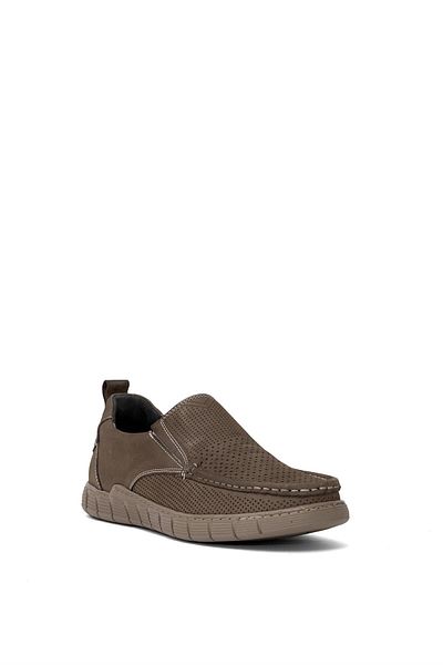 Ayakkabı Fuarı Pantofi casual ortopedici din piele naturală nubuck pentru bărbați - Elite GYZ994-1 gri