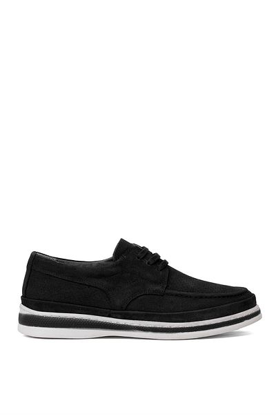 Ayakkabı Fuarı Elit Mzv5005N Men's Genuine Nubuck Leather Casual Shoes Black