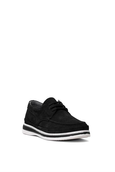 Ayakkabı Fuarı Elit Mzv5005N Men's Genuine Nubuck Leather Casual Shoes Black