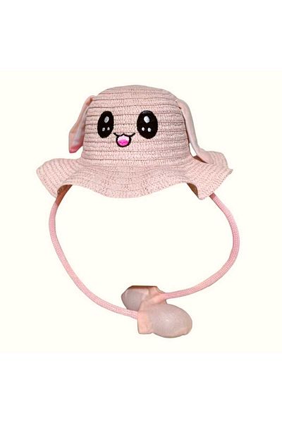 Aware Time Kitti Children's Eared Straw Fedora Hat