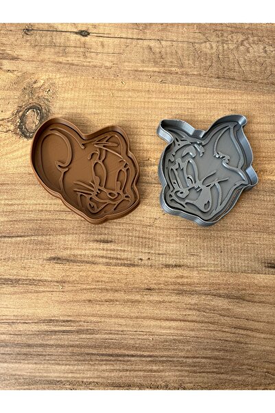 KSTECH مجموعة قوالب البسكويت وقاطعة الطوابع على شكل توم وجيري