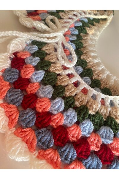 NAKO El örgüsü renkli yakalık