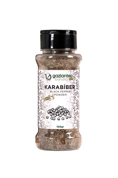 Gaziantep Baharat Black Pepper 100Gr - Naturally Ground - No Additives & Intense Flavor