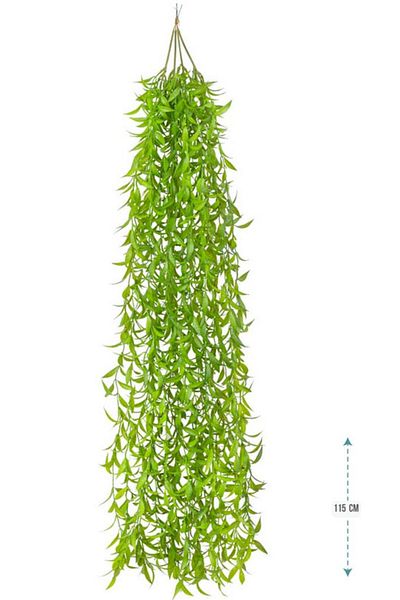 co arma Green plant pendant with five branches, 115 cm long