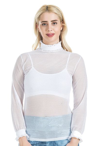 Marsilyan Turtleneck Mesh Transparent Detailed Women's Athlete 146