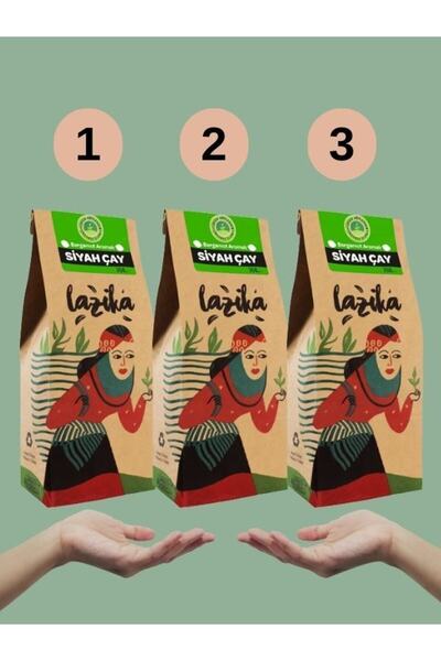 LAZİKA (Avantajlı 3'lü Set) Bergamotlu Siyah Çay (3x350 g) - Mayıs Çayı, Tozs...