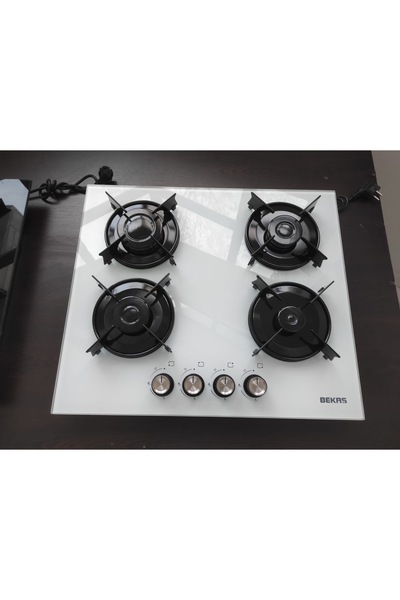 BEKAŞ BEKAŞ TÜPLÜ(LPG) SÖNME EMNİYETLİ SETÜSTÜ BEYAZ CAM OCAK