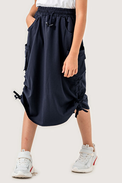 GİYİCEM TEKSTİL Дівчача спідниця з боковими збірками 6201