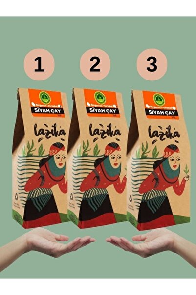 LAZİKA (Avantajlı 3'lü Set) Portakal-Bergamot Aromalı Siyah Çay (3x350 g) - İ...