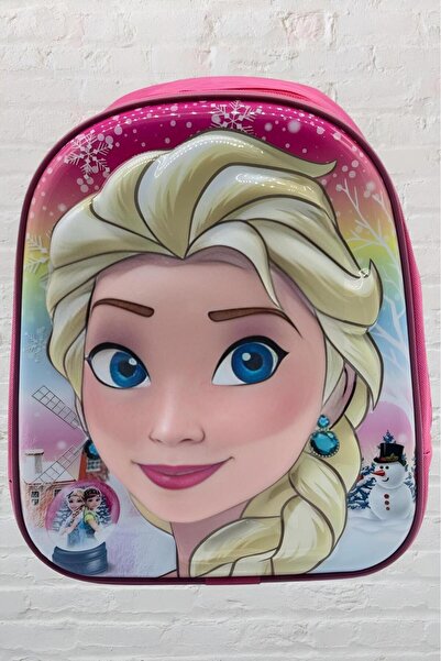 Hızırım Kız Çocuk Pembe Şeker Kız Elsa 5d Kreş Anaokulu Ve Günlük Kullanım Sı...
