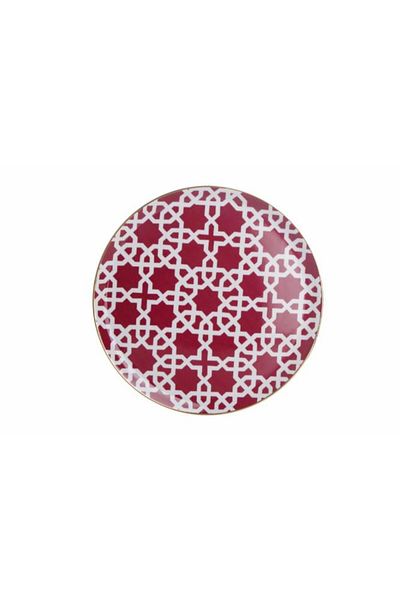 Porland Morocco Pattern5 Fuchsia 1Plat Plate 28cm 04A+P 018771