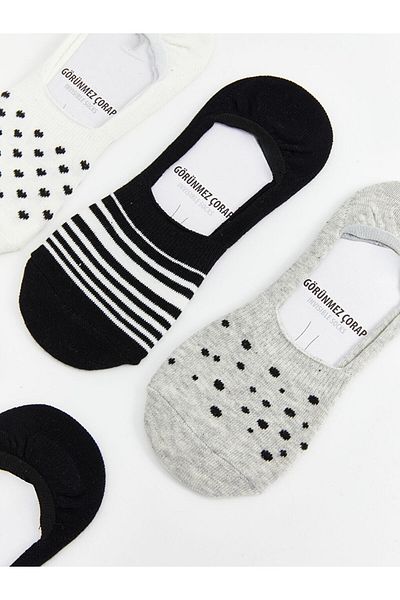 LC Waikiki New Season Patterned Women's Ballerina Socks 5 Pack - S58980Z8