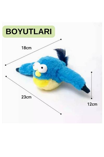 Hünkar Bestselling Petplushtoyelectric Cat Toy That Flaps, Sounds, and Flaps Birds