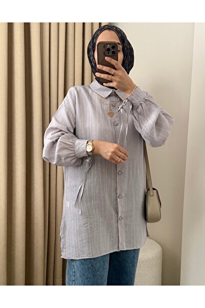 MERİÇ BOUTİQUE Stylish Shirt with Soft Rope Lace