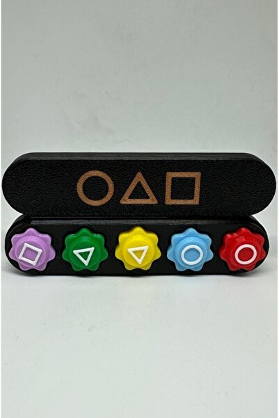 tekmation Kutulu - Bilyeli Squid Game Oyun 5 Taş Seti Renkli Taş Gonggi, Beş Taş, Kalamar Oyunu