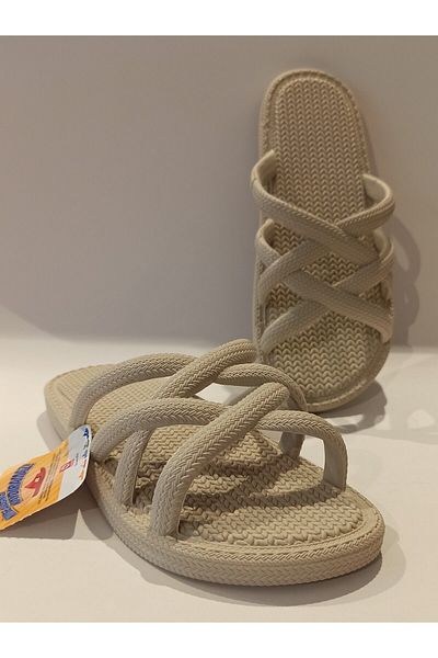 GEZER ROPE APPEARANCE NON-SLIP PLASTIC WOMEN'S POOL BEACH BALCONY TERRACE BATHROOM SINK HOME AND STREET SLIPPERS