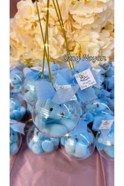 TAK TAK TAKIŞTIR Cute Teddy Bear with Mica Ball (25 Pieces)