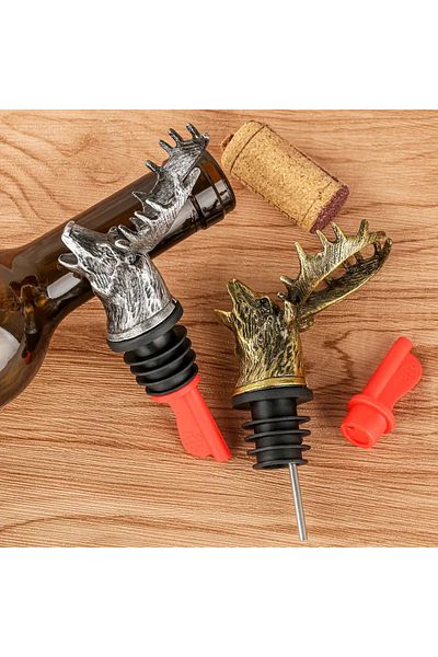 YAPIŞKAN STORE Deer Head Wine Pourer Bottle Mouthpiece