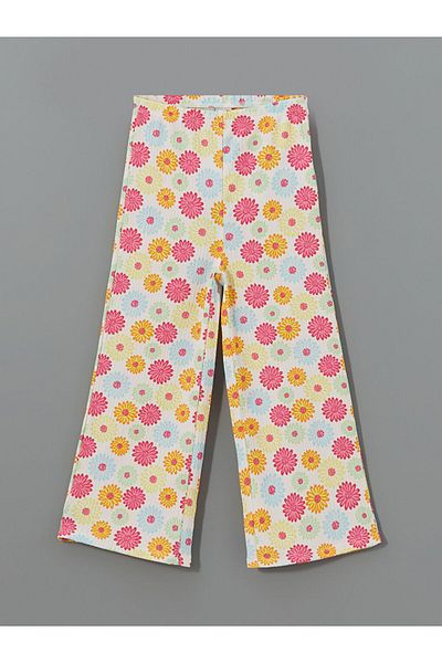 LC Waikiki Lcw Waist Elastic Floral Girl's Pants Fast Fashion