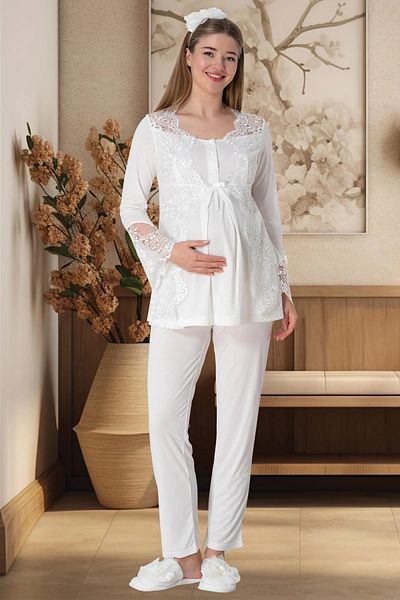 by İGP Maternity Pajama Set with Dressing Gown