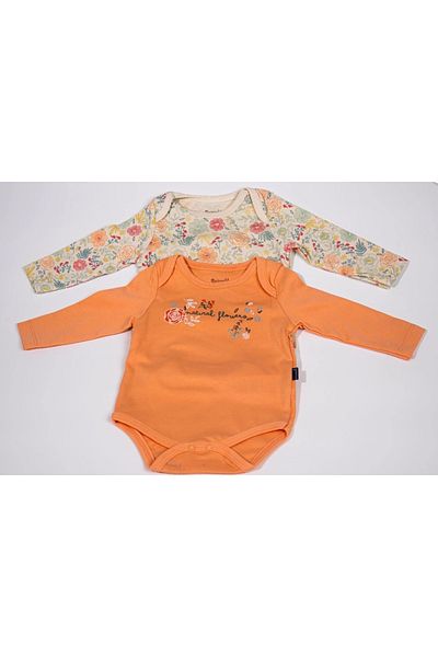 Miniworld Baby Girl 2-Piece Long Sleeve Bodysuit Set Soft and Cotton Bodysuit Set