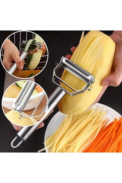 Rotanev Stainless Steel Julienne - Peeler, Vegetable Fruit Slicer, Peeler Potato