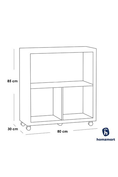 House One Coffee Corner|Coffee Table MDF with Large Storage Capacity Suitable -Beige-80x30x85cm