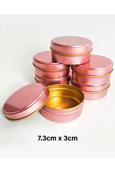 ayyagift Rosegold Metal Kutu Mum Ve Hediye Kutusu 7,3x3cm 10 Adet