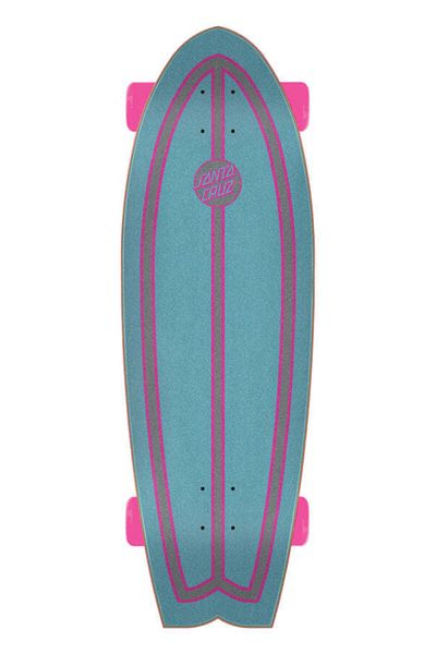 Santa Cruz لوح تزلج طويل كامل من Prismatic Dot Shark Cruzer مقاس 27.7 بوصة