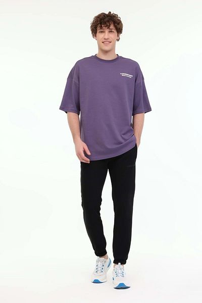 lumberjack ML FRANCO 11FF10 5FX OVERSIZ T-SHIRT - ΜΩΒ - XXL - ST08070-PURPLE-XXL