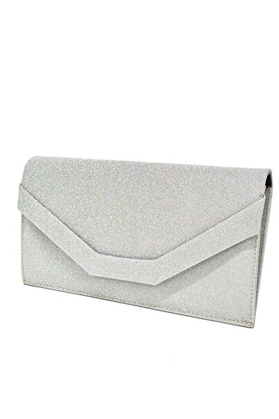 NAZART Women's Crystal Silver Evening Dress Clutch Chain Strap Hand Wedding Engagement Night Shoulder Bag