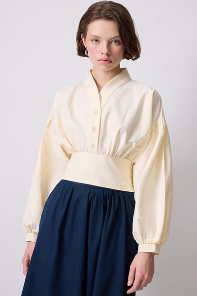 Touché Privé Belt Tie Bluz Skirt Suit