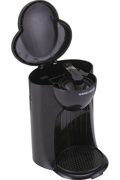 Black&Decker 330W Coffee Maker, One Cup Coffee Machine for Drip Coffee and Espresso with Coffee Mug, DCM25-B5