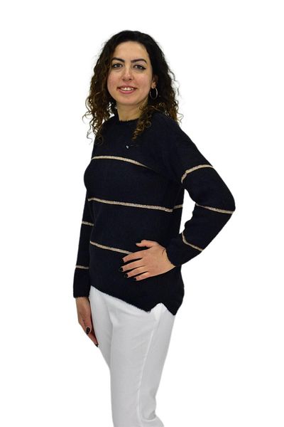 Liliyana Women's Striped Soft Sports Knitwear Sweater Bgl-St04124