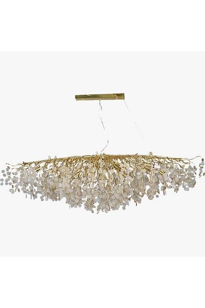 Btm Modern white rectangular chandelier, 120 cm