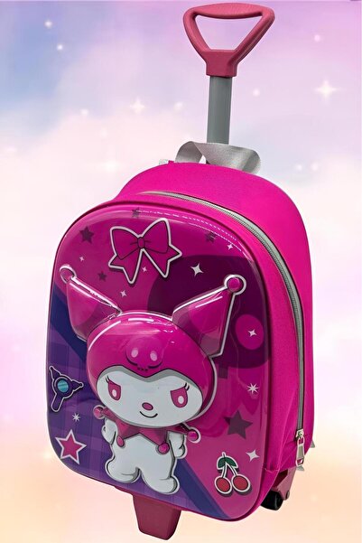 Uniquerrs 2-6 Yaş Anaokulu Kreş Pembe Kromi 5d Renkli Kabartmalı Çocuk Günlük Sırt Çantası ve Okul Çantası