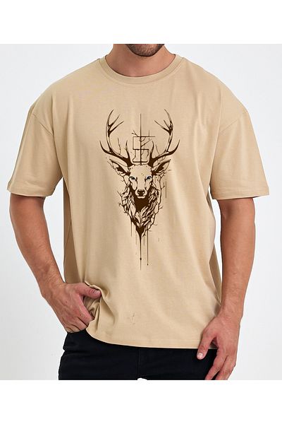 VEK Oversize T-Shirt Deer Print