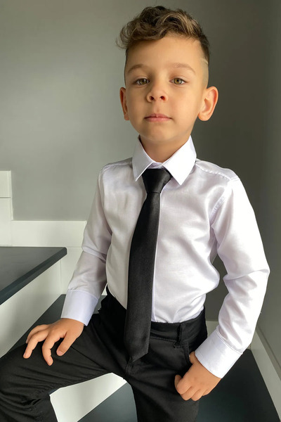 Nacar Erkek Çocuk Uzun Kollu Gömlek Kravatli 23 Ni̇san