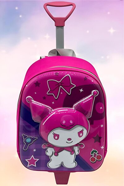 Uniquerrs 2-6 Yaş Anaokulu Kreş Pembe Kromi 5d Renkli Kabartmalı Çocuk Günlük Sırt Çantası ve Okul Çantası