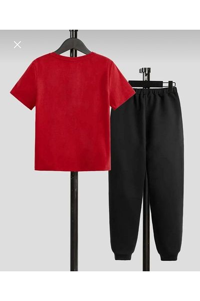Serays moda Children's T-Shirt Sweatpants Top Spider Printed Suit