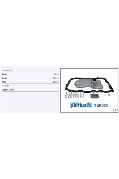 PURFLUX Sanziman Filter Kit Vw Touareg -Q7-Cayenne Tr60Sn