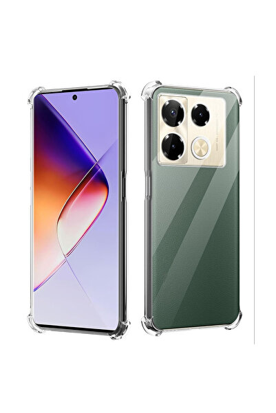 CaseArt Infinix Note 40 Pro 4g Cover Camera Protected Airbag Antishock Corner Protected Transparent Silicone Case