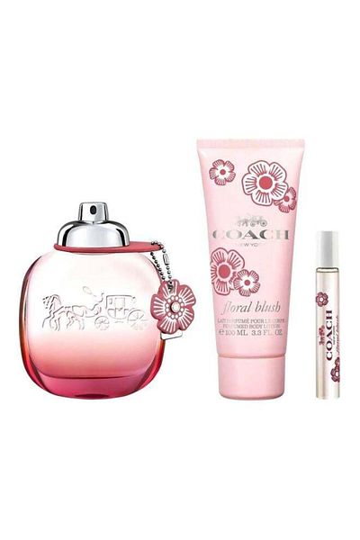 Coach 3-piece Pink Eau de Parfum Gift Set: EDP 90 ml, Body Lotion 100 ml, EDP Purse Spray 7.5 ml