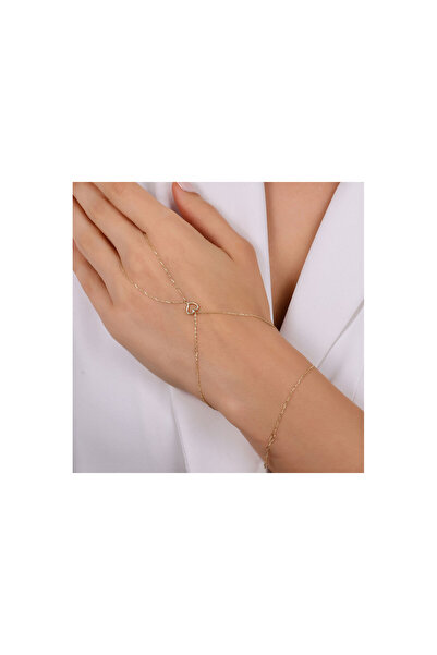 Quyumcu 14 Ayar Altın Kalpli Şahmeran Bileklik