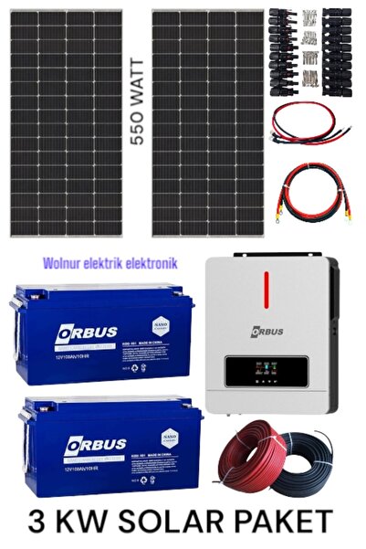 Wolnur 3 KW SOLAR SİSTEM PAKET WOLNUR