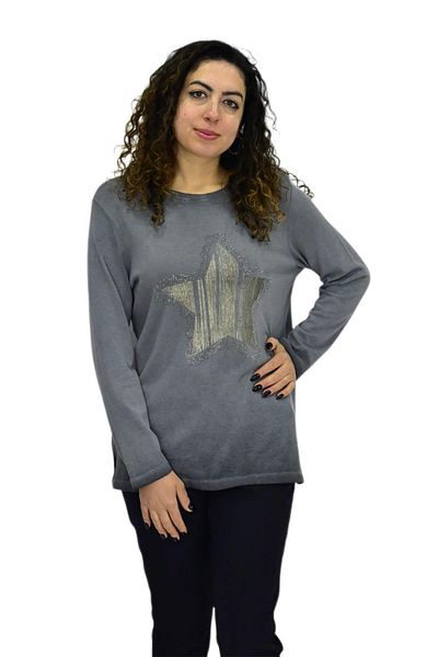 shine Women's Cotton Italian Sweater 4548 Bgl-St04092