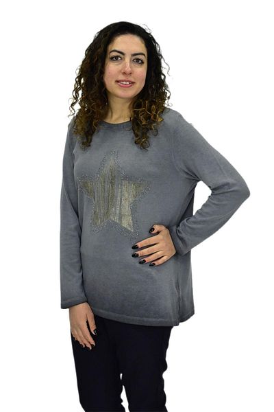 shine Women's Cotton Italian Sweater 4548 Bgl-St04092