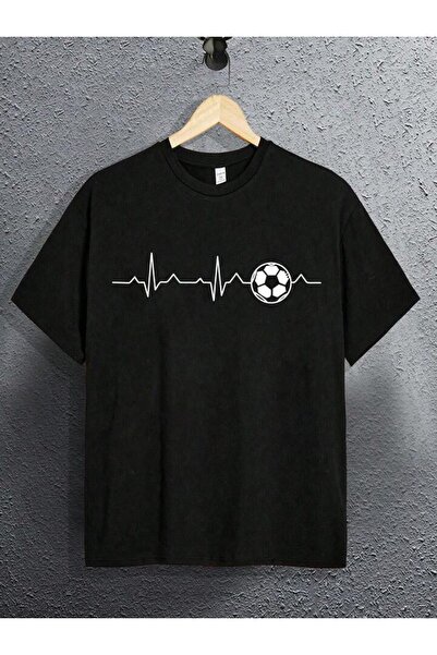 THİS GYOX Tricou pentru copii cu imprimeu Black Rhythm Football pentru băiat