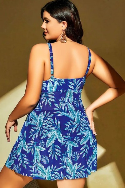 lidofya Blue Plus Size Summer Dress